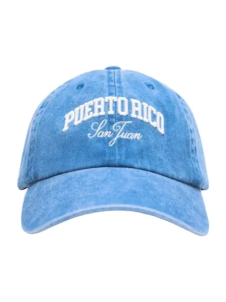 Bershka Čiapka 'PUERTO RICO'  modrá / biela