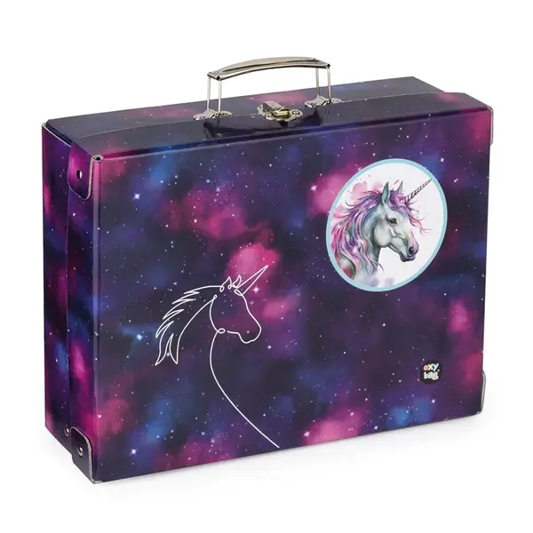 Oxybag Kufřík lamino hranatý A4 - OXY GO Unicorn
