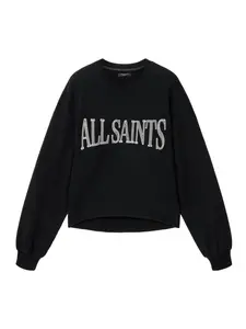 AllSaints Mikina 'DASH LILA'  čierna / biela