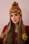 Women's cap with long ears Nadia K321 camel