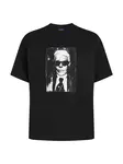 KARL LAGERFELD JEANS Tričko  sivá / čierna / biela