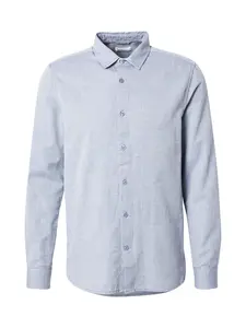 KnowledgeCotton Apparel Košeľa  modrosivá