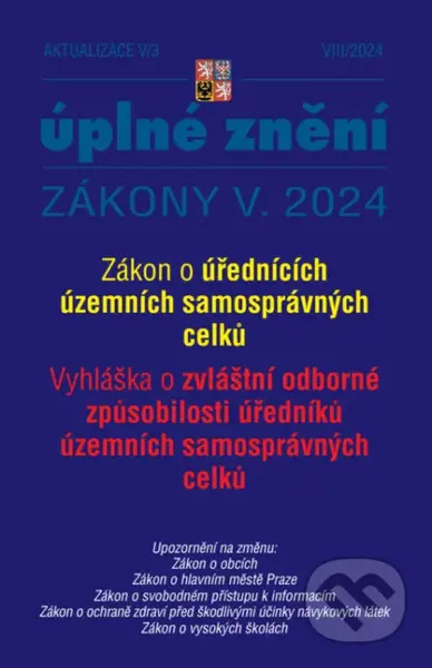 Aktualizace V/3 / 2024 - Zákon o úřednících územních samosprávných celků