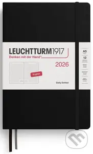 Daily Planner 2026 Medium (A5) Black - tečkovaný