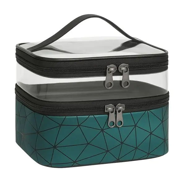 Livefy kozmetická taška Geometry, zelená