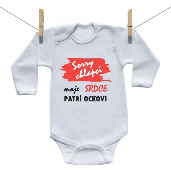Boodyy Body s dlhým rukávom Sorry chlapci moje srdce patrí ockovi 98 (2-3 roky)
