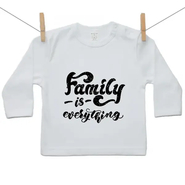 Boodyy Tričko s dlhým rukávom Family is everything 80 (9-12 mesiacov)