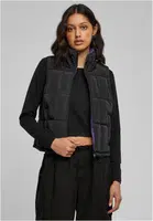 Women's reversible cropped vest black/real purple