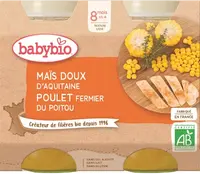 BABYBIO menu sladká kukurica s kuracím mäsom 2 x 200 g