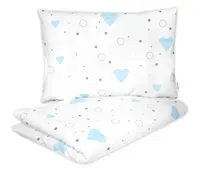 Bavlnené obliečky, 2D 140x200/70x90, I love Boy, modrá/biela