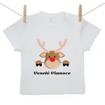 Boodyy Tričko s krátkym rukávom Veselé Vianoce so sobom 92 (18-24 mesiacov)