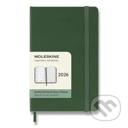 Moleskine – 12-mesačný týždenný plánovací zápisník (diár) 2026 - zelený