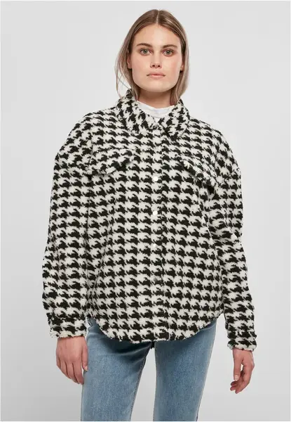 Women's Shirt AOP Sherpa Blackhoundstooth