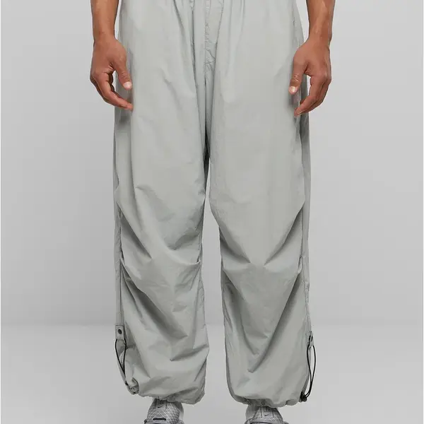 Nylon parachute pants made of light asphalt