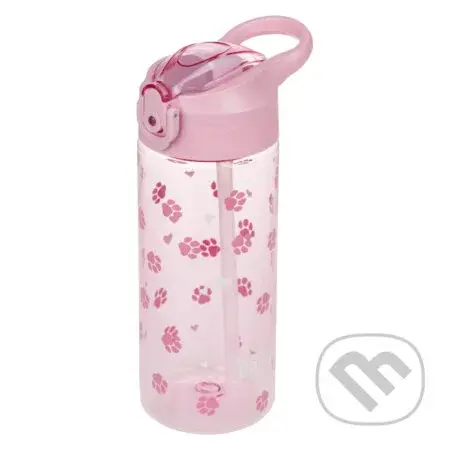 Tritanová fľaša na nápoje so slamkou Baagl Labky (500 ml)