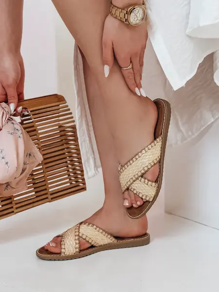 Dámské slaměné pantofle SOLINIA