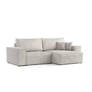 AltaBeds ROHOVÁ SEDAČKA CAVO, textil, Světle béžová