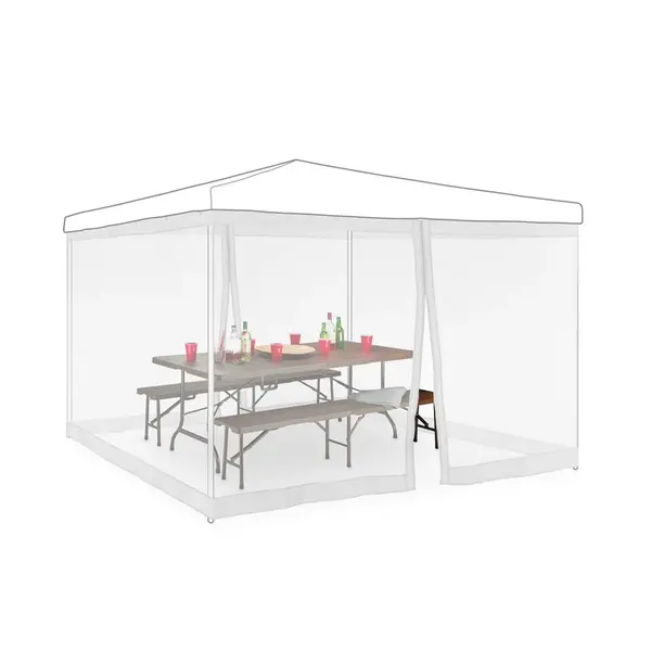 Relaxdays MOSKYTIÉRA Bílá 2-dílná pro altán 3x3 m