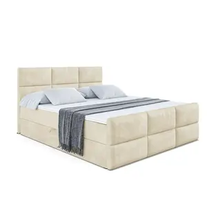 ALTDECOR AMERICKÁ postel OHIO-Z – 160 × 200 cm – H4 – béžová