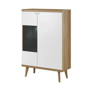 MASSENO VITRÍNA PRIMARIO 90/134/40 cm Dub