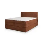 MASSENO POSTEL BOXSPRING LUNERA 180x200 cm, s matrací a úložným prostorem, hnědá