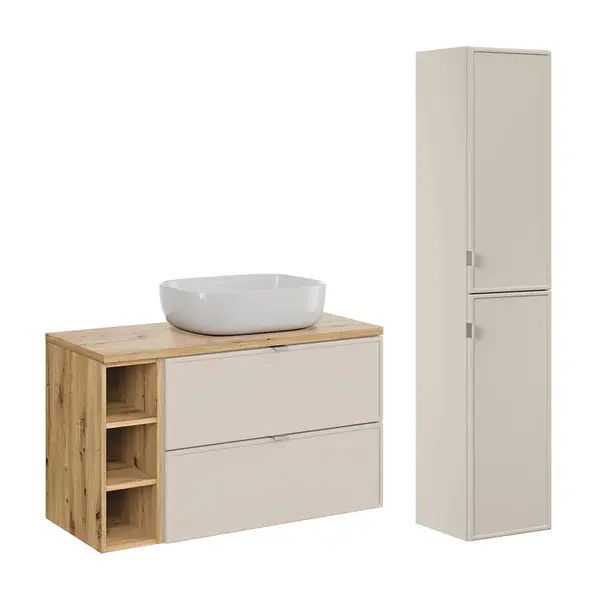Petits-meubles KOUPELNOVÝ NÁBYTEK 100.6cm Alba 2er-Set Kašmír