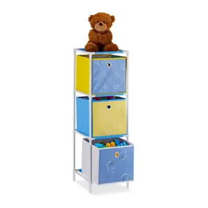 Relaxdays REGÁL vícebarevný dinosaurus 3-boxy 89 cm