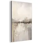 MuchoWow KOVOVÝ OBRAZ Moderní umění - Abstraktní - Béžová 60x90 cm