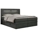 MKS POSTEL BOXSPRING GOLD 5 KING 160/200 - Šedá Strukturovaná látka - H3