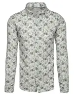Koszula męska w kwiaty biała Dstreet