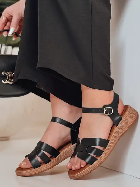 Dámské sandály na nízkém klínovém podpatku SANTORIA