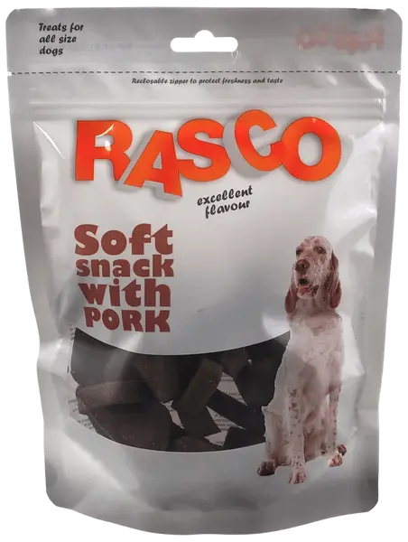 Pochoutka Rasco Měkký pamlsek s vepřovým 3,5cm 450g