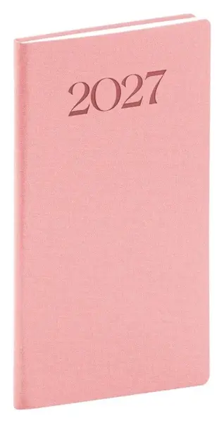 Kapesní diář Biella 2027, růžový