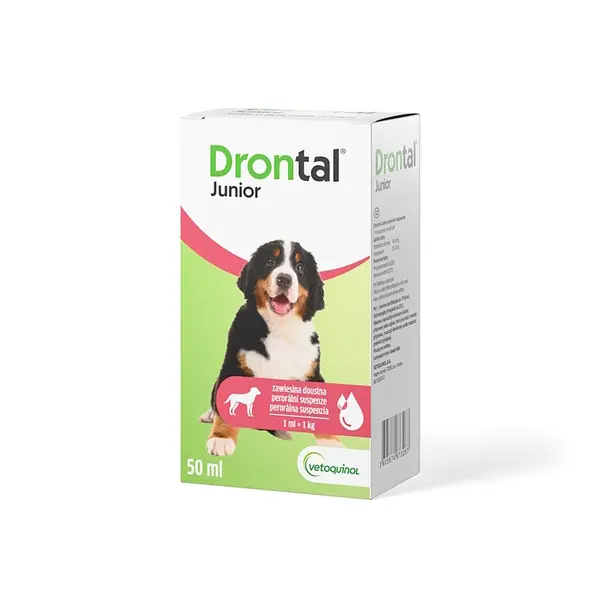 DRONTAL Junior pro psy suspenze + aplikátor 50 ml