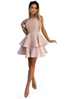 Dvojité rozevláté šaty s krajkovým topem Numoco