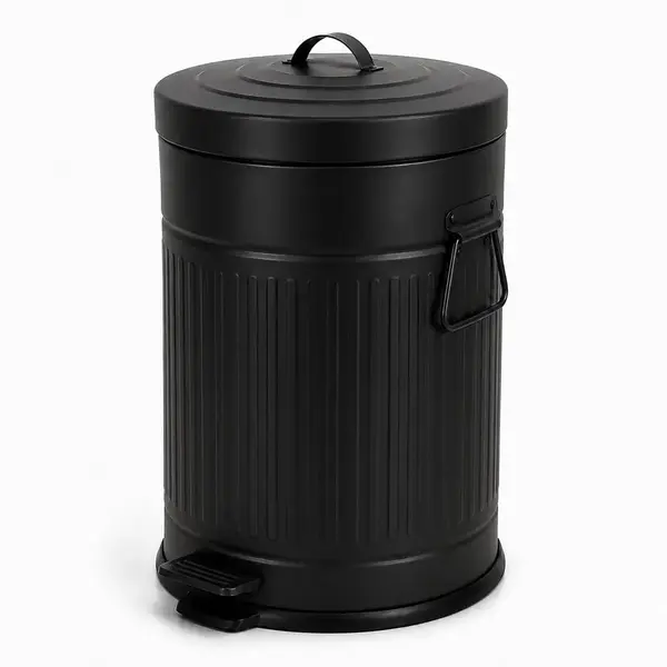 Relaxdays ODPADKOVÝ KOŠ Černý s pedálem 20 l