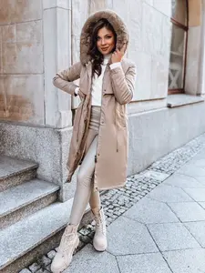 Dámská zimní bunda LUSTER Barva béžová DSTREET