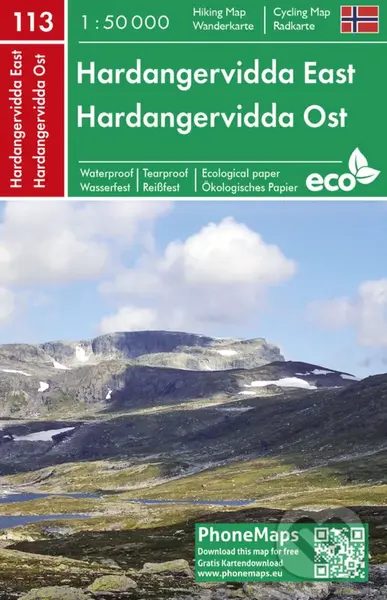 Hardangervidda East 1:50 000