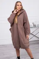 Oversize zateplená mikina mocca