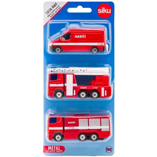 Siku 1043181806100 česká verzia Set hasičská sada 3 áut