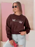 Dámská oversize mikina s motýly