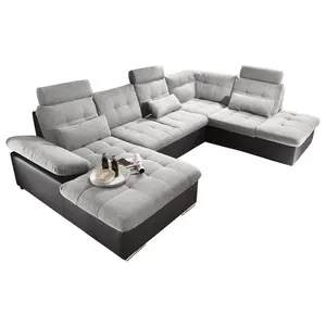 MID.YOU ROHOVÁ SEDAČKA, textil, kompozitní dřevo, černá, barvy stříbra