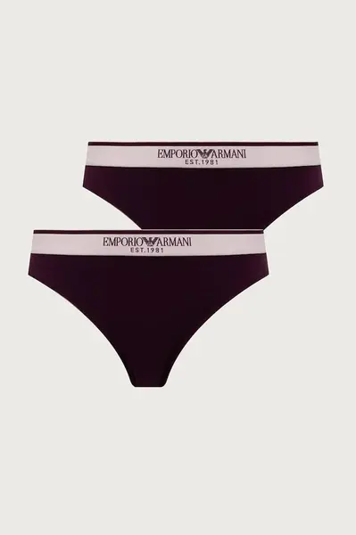 Emporio Armani Underwear  tanga dámské bavlněné s elastanem 2-pack