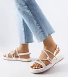 Gemre White woven sandals Burwell