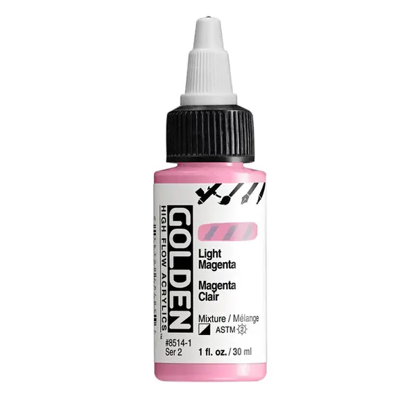 Akrylová barva Golden High Flow 30 ml - Light Magenta 8514