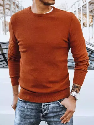 Pánský klasický svetr kamelový Dstreet