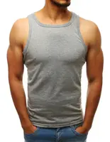 Pánské tílko bez potisku šedé Dstreet