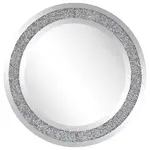 Beliani NÁSTĚNNÉ ZRCADLO stříbrné 70 cm Glitzer-Effekt Erbray