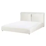Beliani POSTEL s roštem 160/200 cm Krémově bílá Bajonna