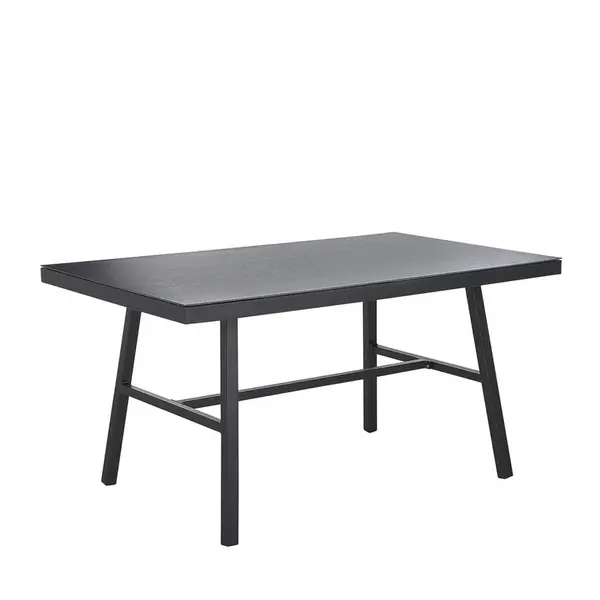 Beliani ZAHRADNÍ STŮL Hliník černý 150/90 cm Canetto